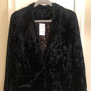 Sanctuary Black Velvet Blazer